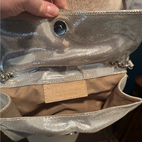 Sergio Renato Silver Bow Buckle Crossbody Evening bag - Picture 6 of 7